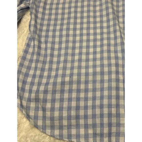 TD Thomas Dean Men's Button-Down Casual Shirt Check Pattern Cotton Size L (READ) - Picture 6 of 16